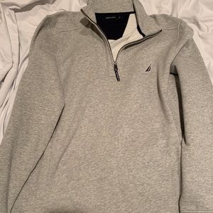 Mens Nautical Zip Neck Sweatshirt - New